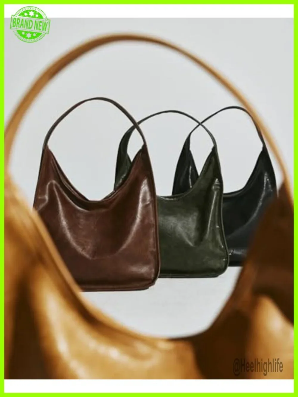 Hobo Tote Bag with Large Capacity Vegan Leather Shoulder Purse